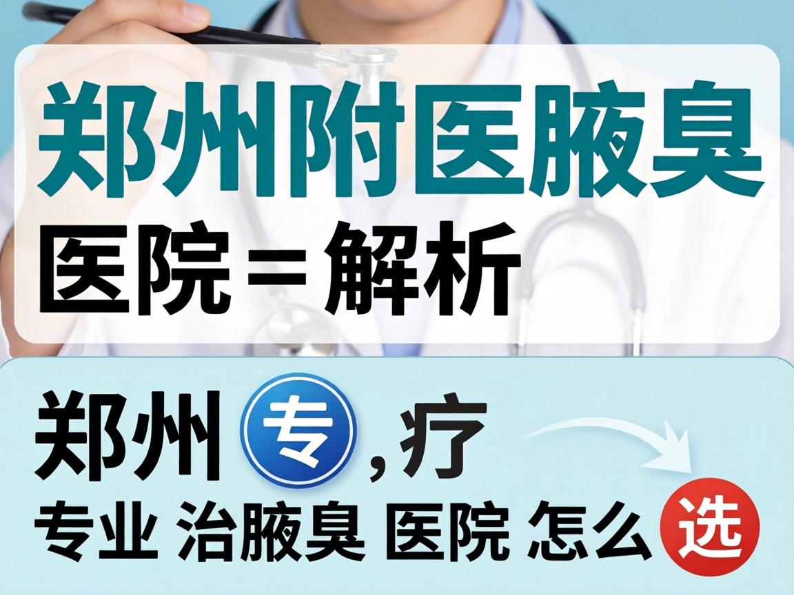 郑州附医腋臭医院解析，郑州专业治腋臭医院怎么选