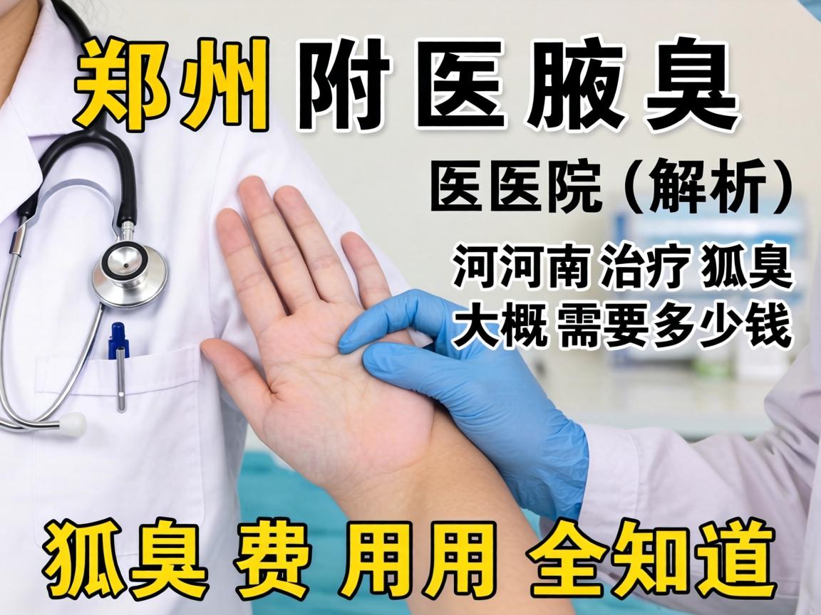郑州附医腋臭医院解析，河南治疗狐臭大概需要多少钱？狐臭费用全知道