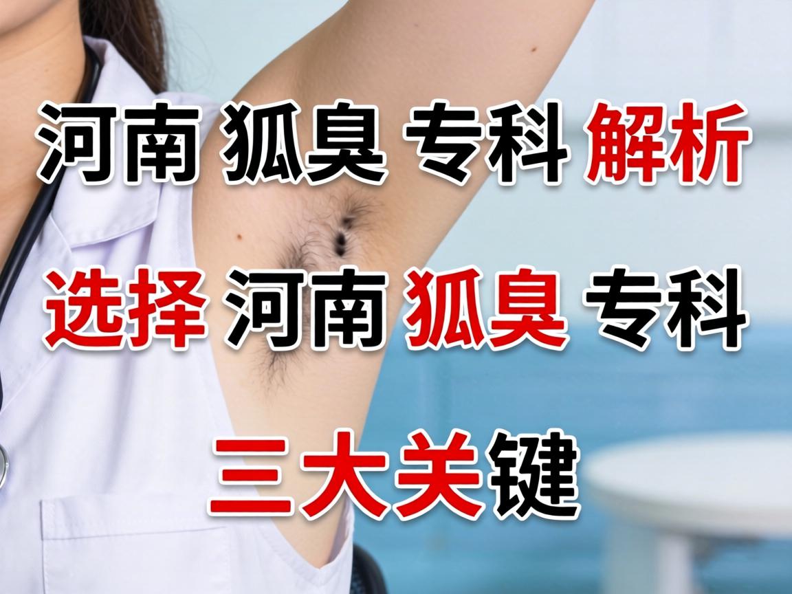 河南狐臭专科解析，选择河南狐臭专科的三大关键