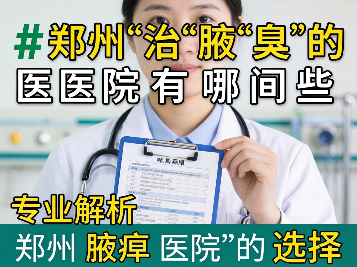 郑州治腋臭的医院有哪些？专业解析郑州腋臭医院的选择