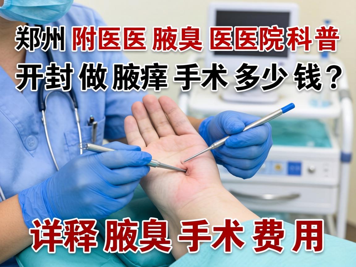 郑州附医腋臭医院科普，开封做腋臭手术多少钱？详解腋臭手术费用