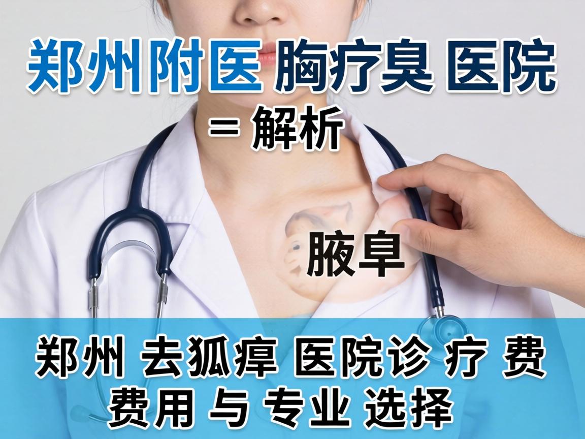 郑州附医腋臭医院解析，郑州去狐臭医院诊疗费用与专业选择