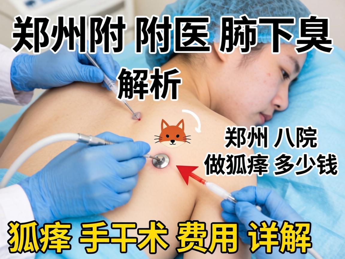 郑州附医腋臭医院解析，郑州八院做狐臭多少钱，狐臭手术费用详解