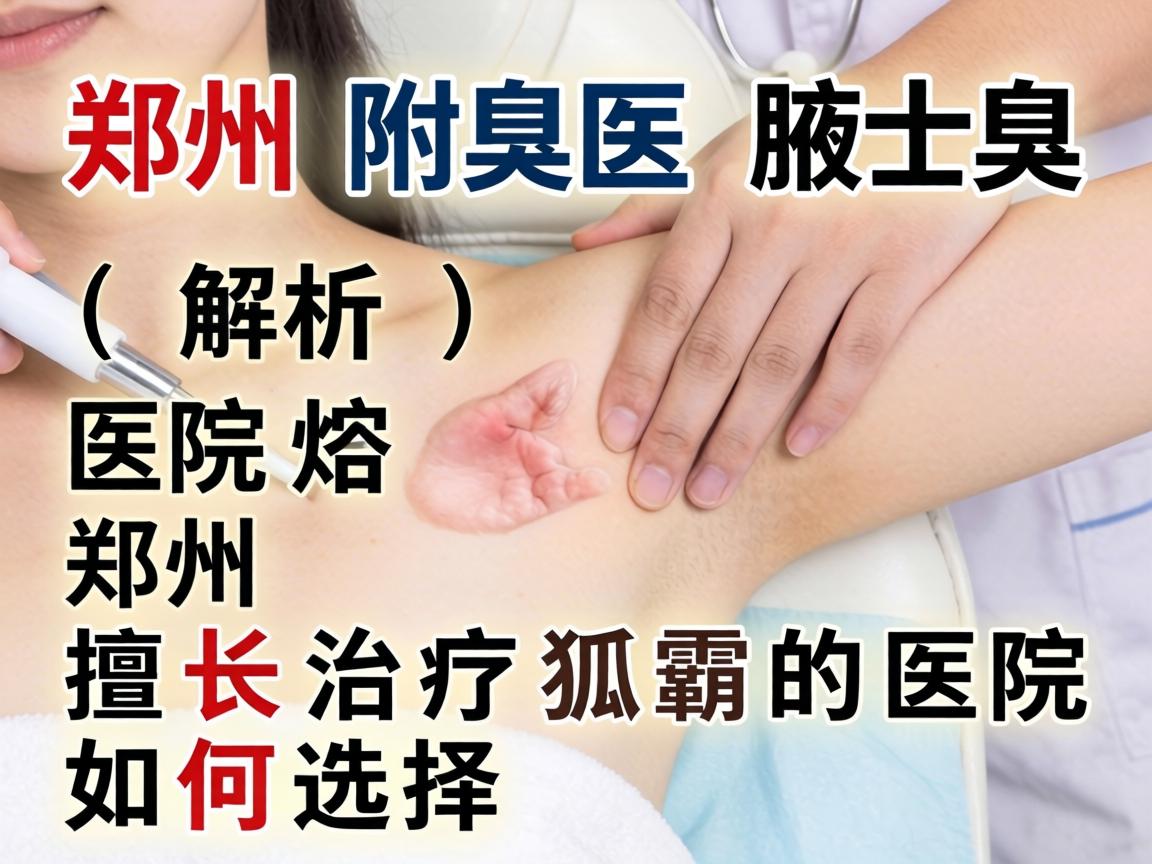 郑州附医腋臭医院解析，郑州擅长治疗狐臭的医院如何选择