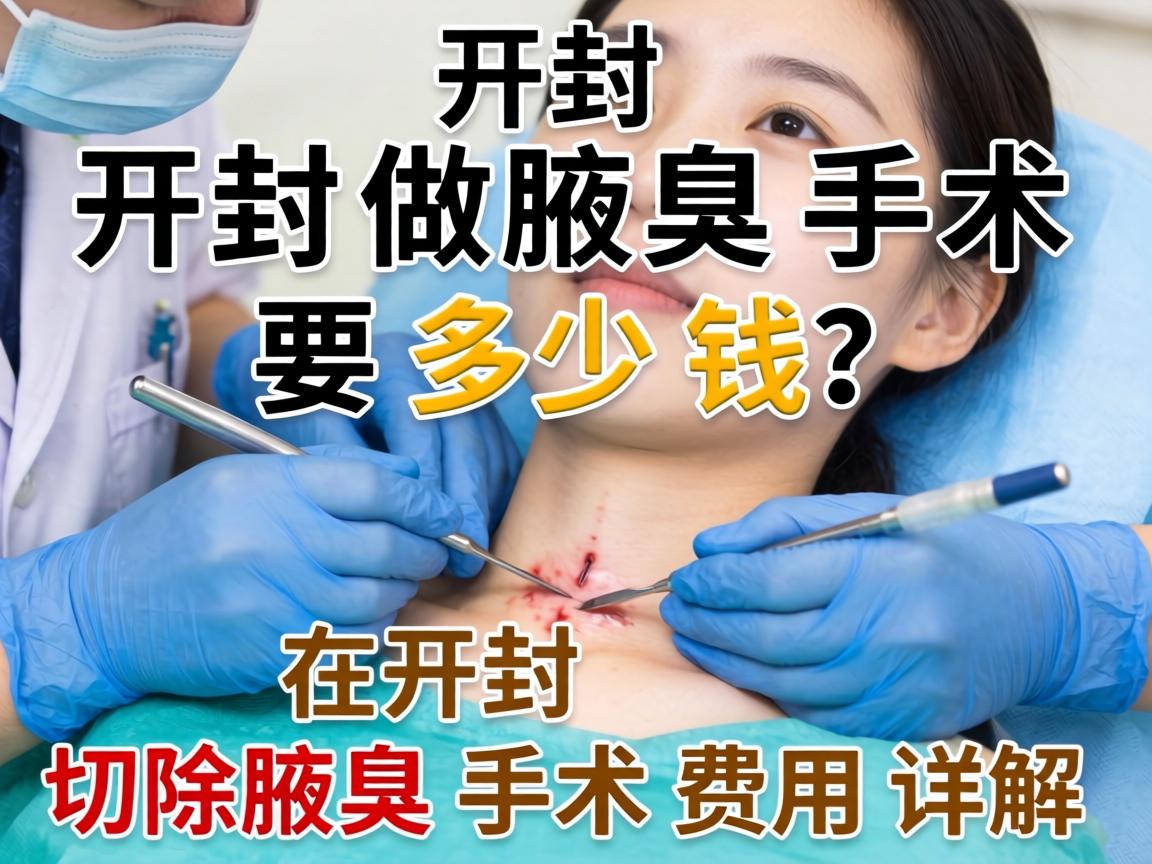 在开封做腋臭手术要多少钱？在开封切除腋臭手术费用详解