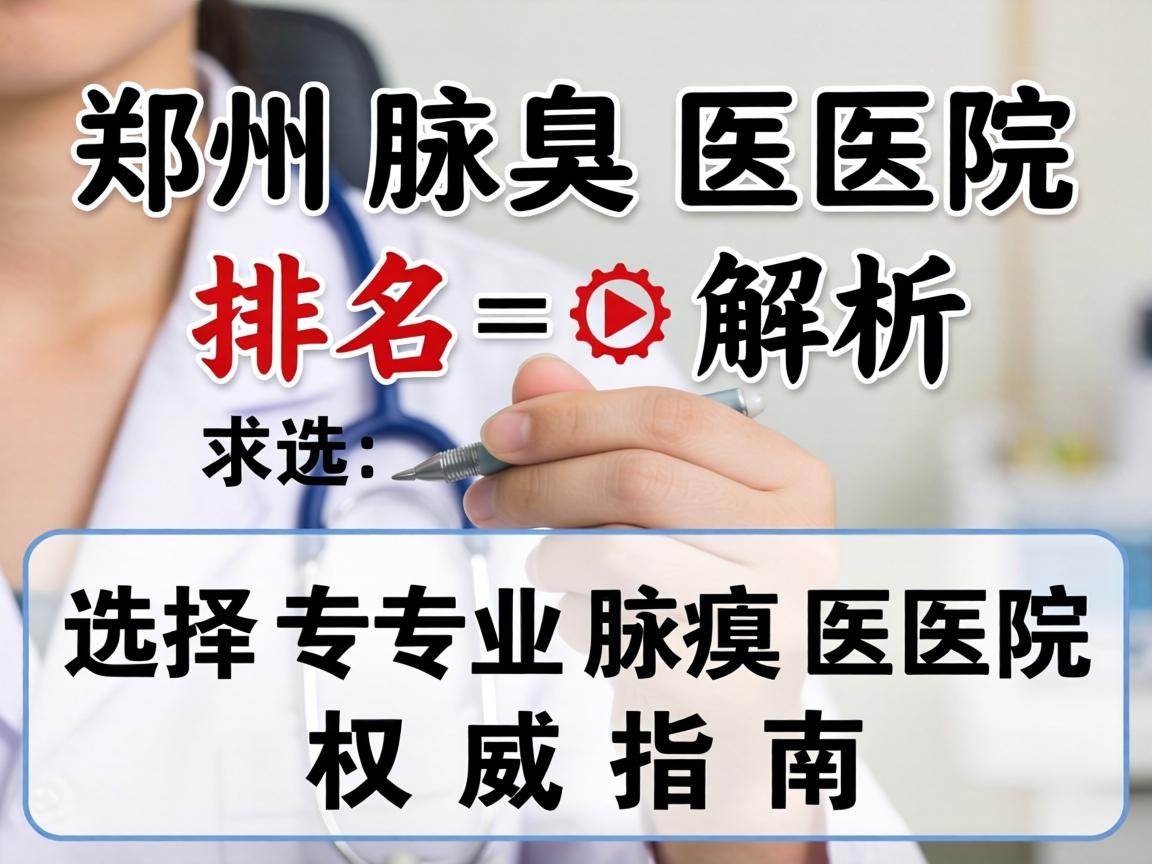 郑州腋臭医院排名解析，选择专业腋臭医院的权威指南