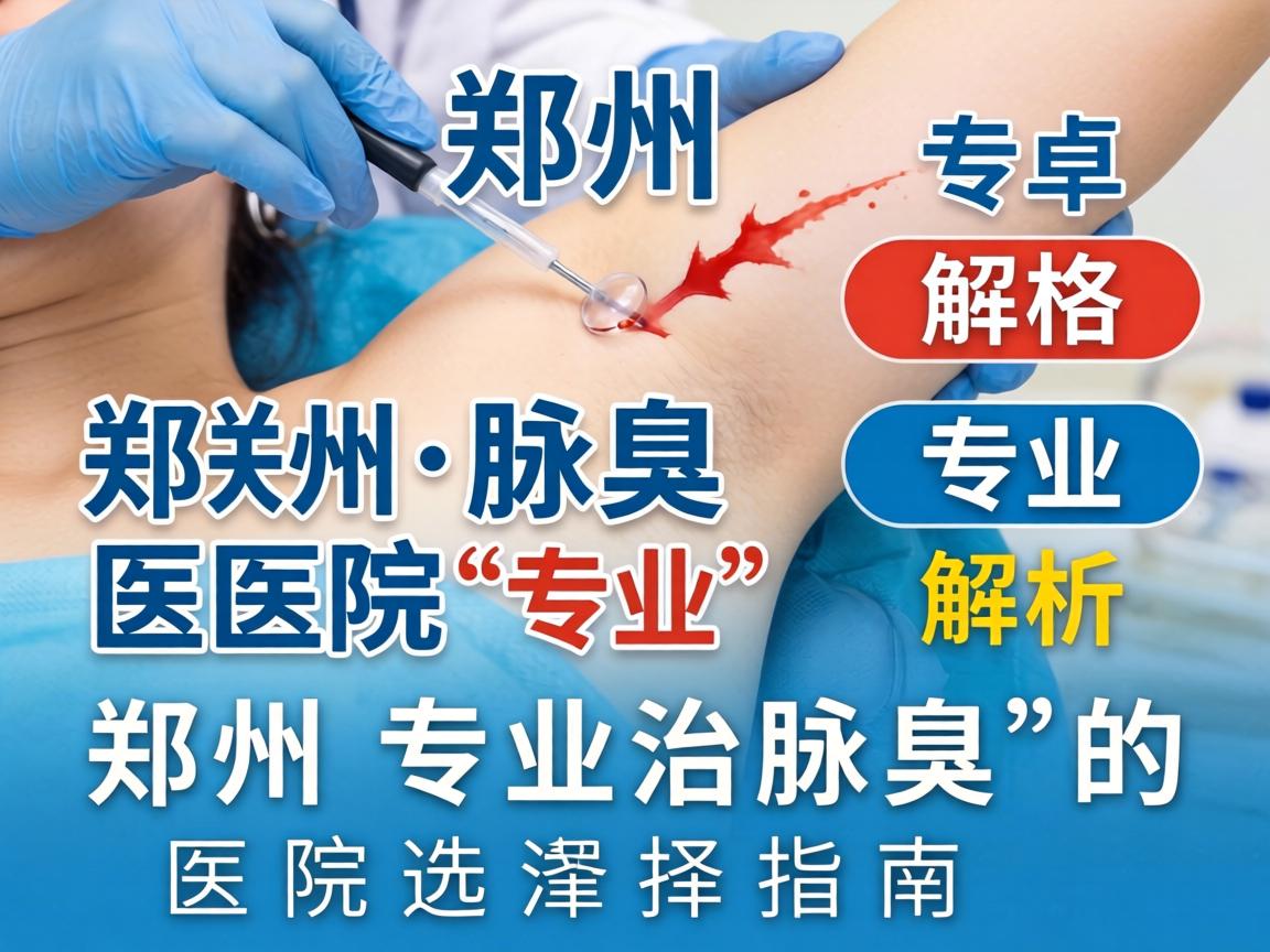 郑州腋臭医院专业解析，郑州专业治腋臭的医院选择指南