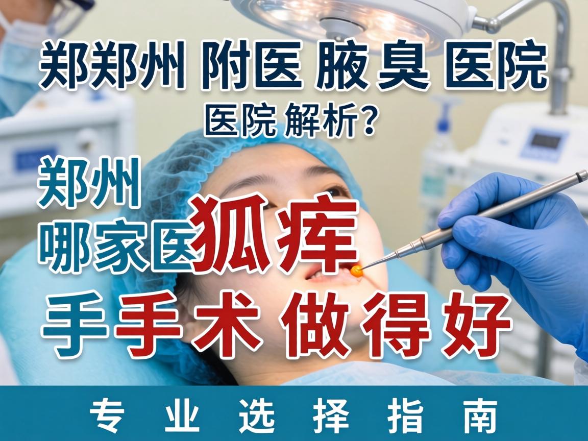 郑州附医腋臭医院解析，郑州哪家医院狐臭手术做得好，专业选择指南