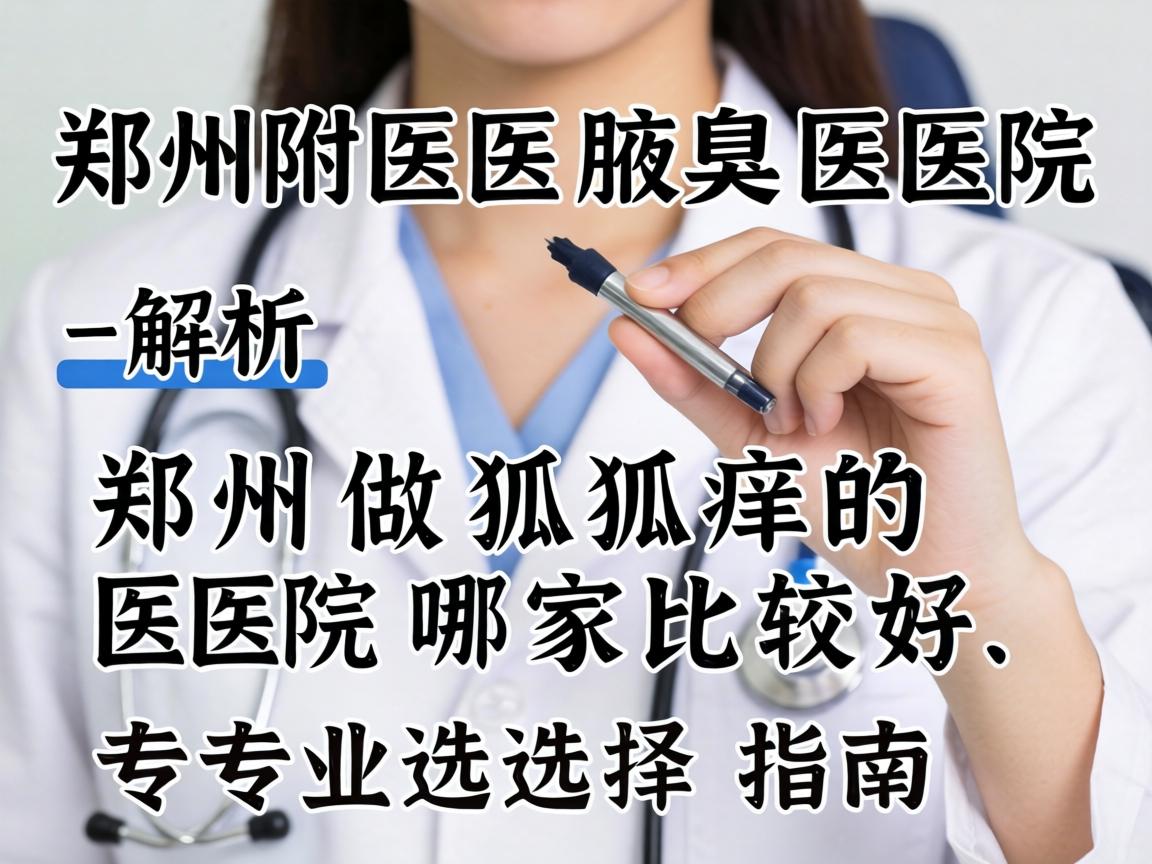 郑州附医腋臭医院解析，郑州做狐臭的医院哪家比较好，专业选择指南