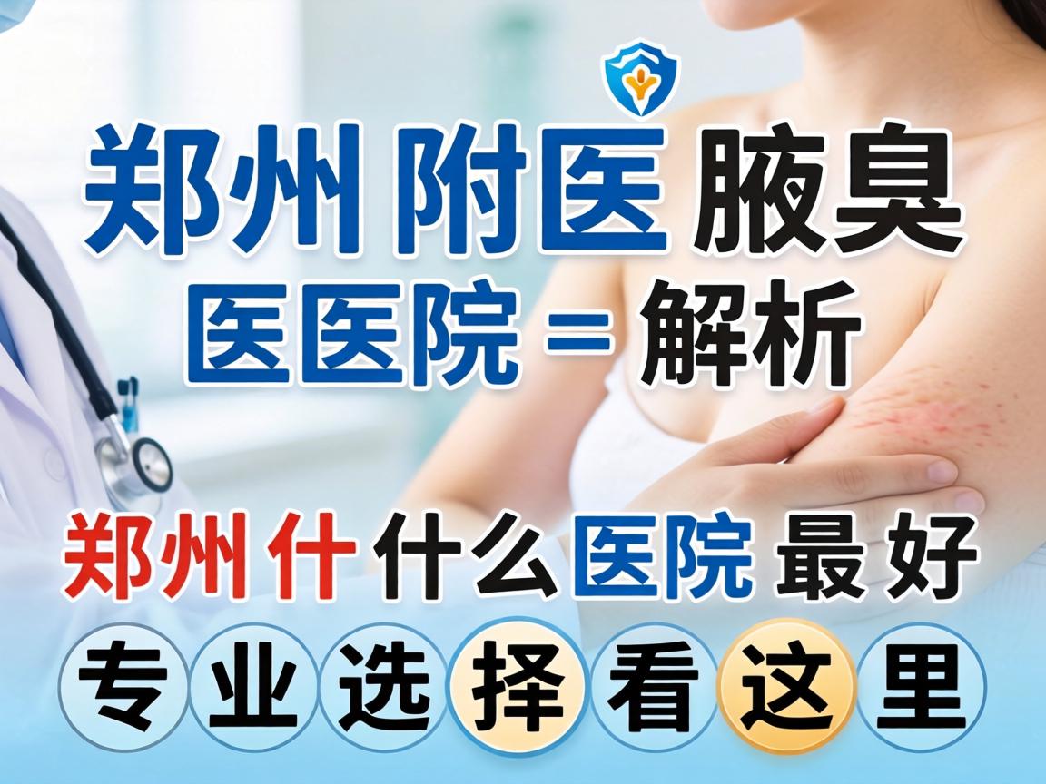郑州附医腋臭医院解析，郑州什么医院最好，专业选择看这里