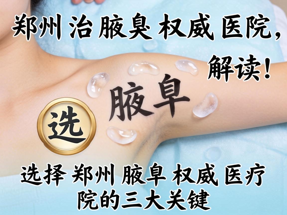 郑州治腋臭权威医院解读,选择郑州腋臭权威医院的三大关键 郑州治腋臭权威医院解读,选择郑州腋臭权威医院的三大关键
