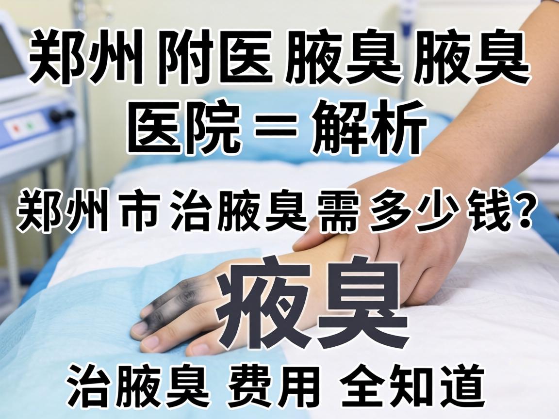 郑州附医腋臭医院解析，郑州市治腋臭需多少钱？治腋臭费用全知道