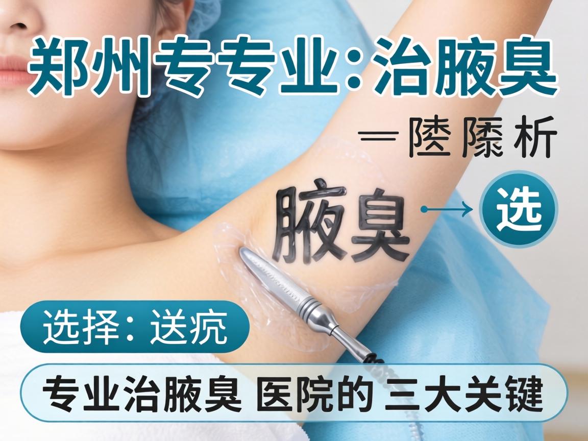 郑州专业治腋臭医院解析，选择专业治腋臭医院的三大关键