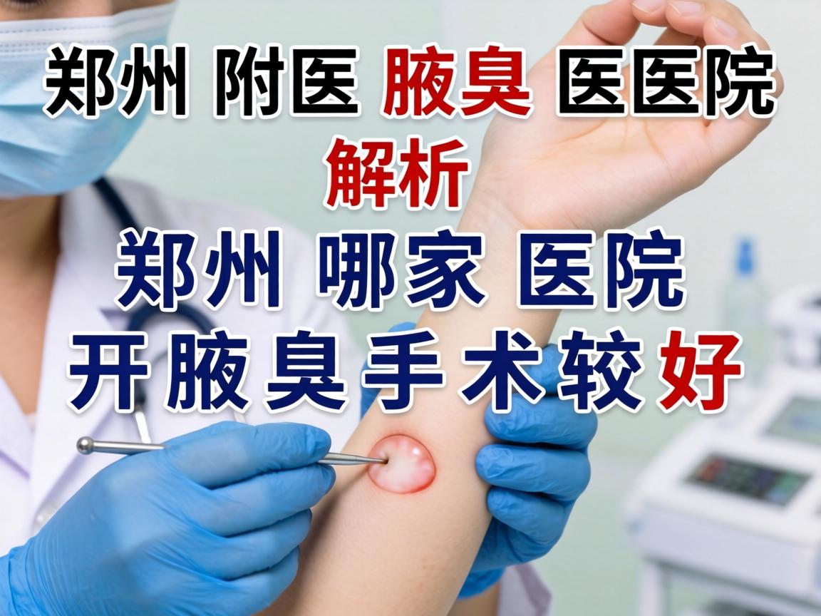 郑州附医腋臭医院解析，郑州哪家医院开腋臭手术较好？