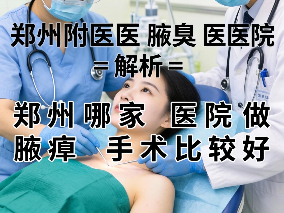 郑州附医腋臭医院解析，郑州哪家医院做腋臭手术比较好