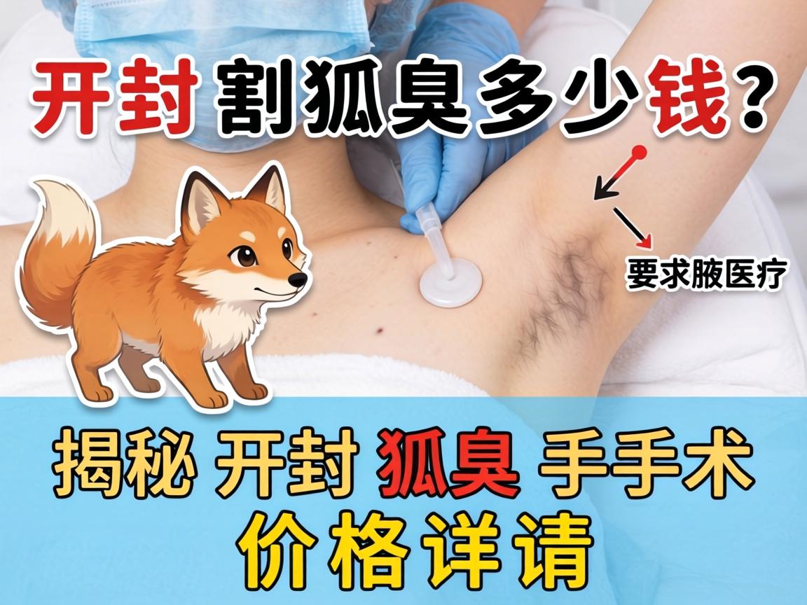 开封割狐臭多少钱？揭秘开封狐臭手术价格详情