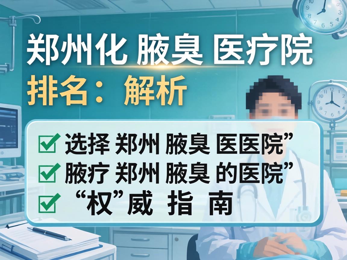 郑州腋臭医院排名解析，选择郑州腋臭医院的权威指南