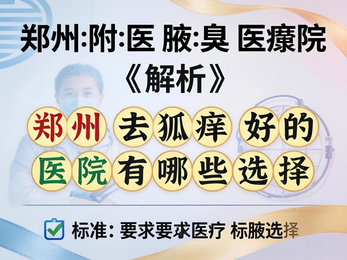 郑州附医腋臭医院解析,郑州去狐臭好的医院有哪些选择标准 郑州附医腋臭医院解析,郑州去狐臭好的医院有哪些选择标准