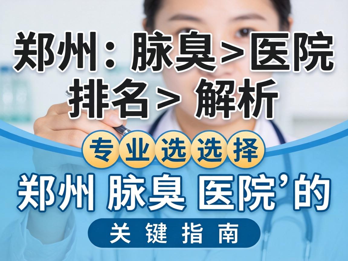 郑州腋臭医院排名解析，专业选择郑州腋臭医院的关键指南