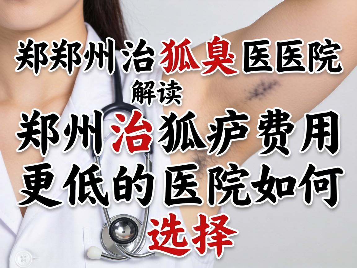 郑州治狐臭医院解读，郑州治狐臭费用更低的医院如何选择