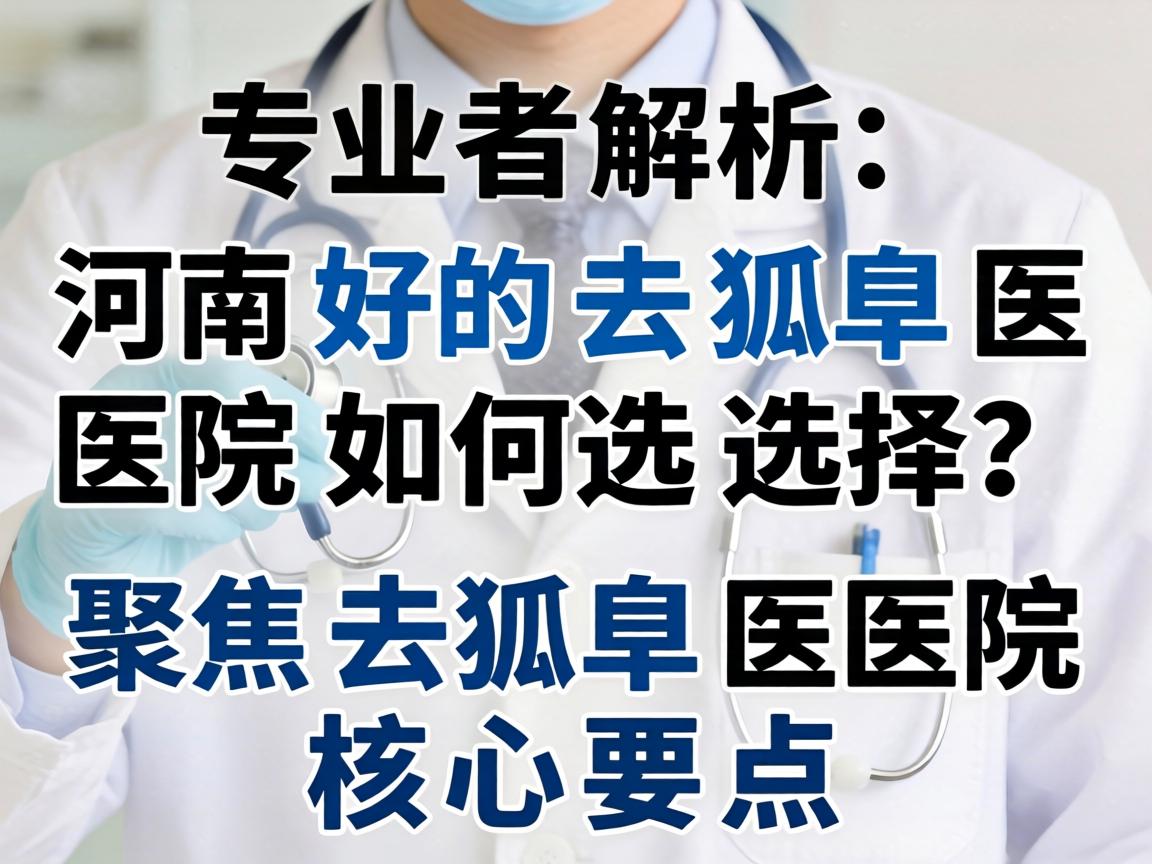 专业解析，河南好的去狐臭医院如何选择？聚焦去狐臭医院核心要点