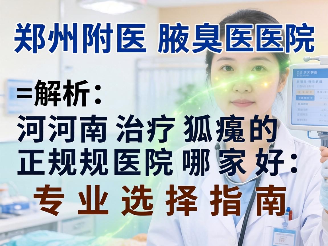 郑州附医腋臭医院解析,河南治疗狐臭的正规医院哪家好,专业选择指南 郑州附医腋臭医院解析,河南治疗狐臭的正规医院哪家好,专业选择指南