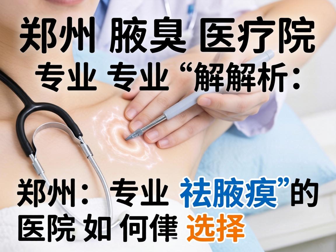 郑州腋臭医院专业解析，郑州专业祛腋臭的医院如何选择