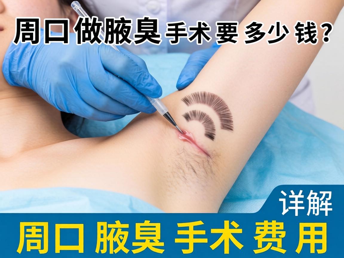 在周口做腋臭手术要多少钱？详解周口腋臭手术费用