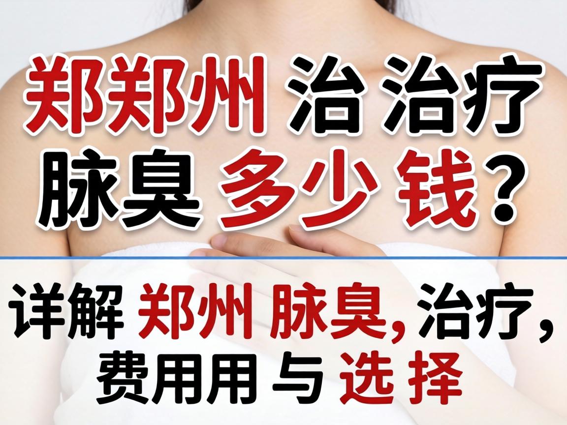 郑州治疗腋臭多少钱？详解郑州腋臭治疗费用与选择