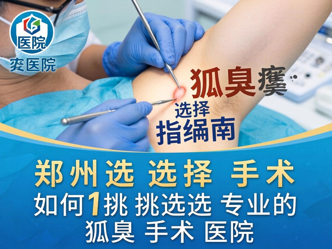 郑州狐臭手术医院选择指南，如何挑选专业的狐臭手术医院