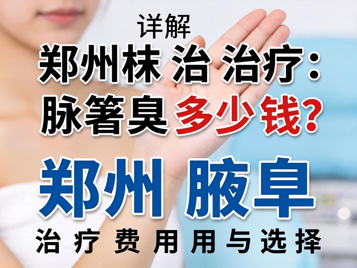 郑州治疗腋臭多少钱？详解郑州腋臭治疗费用与选择