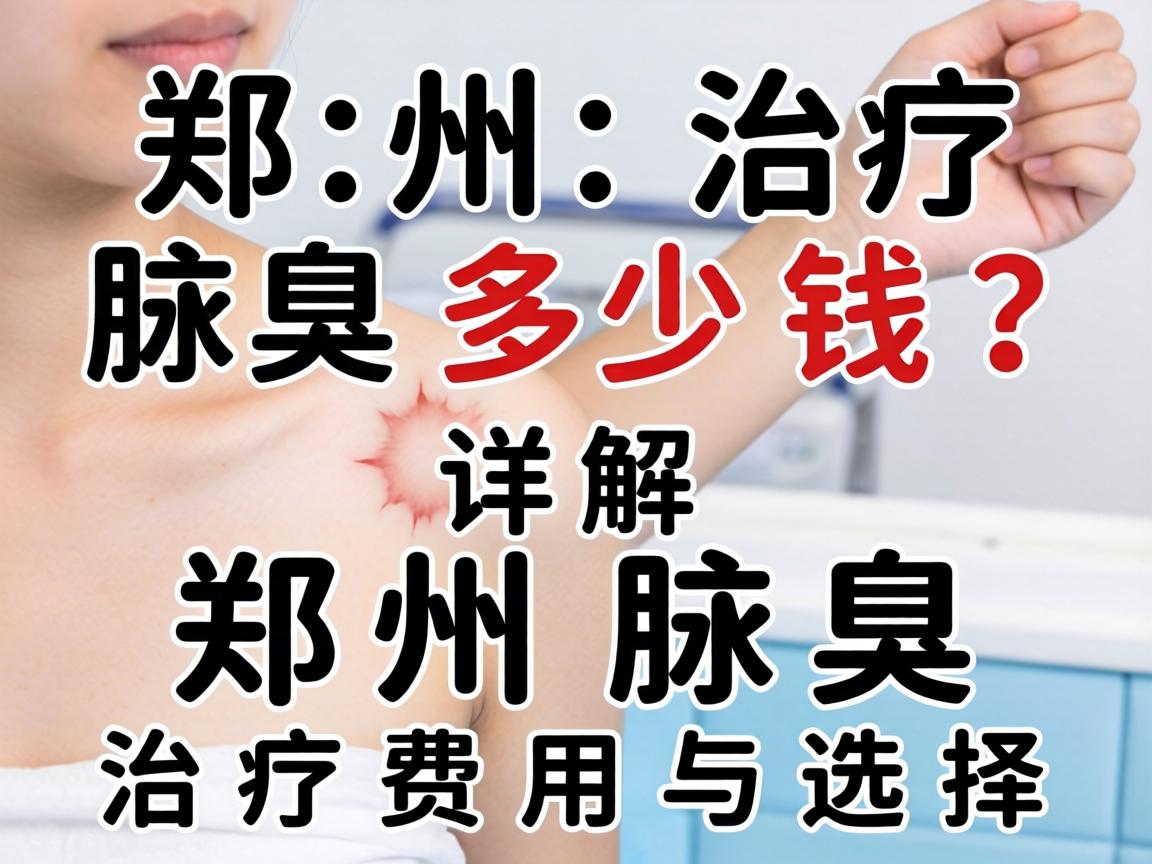 郑州治疗腋臭多少钱？详解郑州腋臭治疗费用与选择