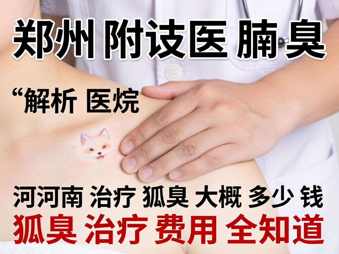 郑州附医腋臭医院解析，河南治疗狐臭大概多少钱，狐臭治疗费用全知道