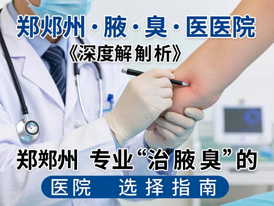 郑州腋臭医院深度解析，郑州专业治腋臭的医院选择指南