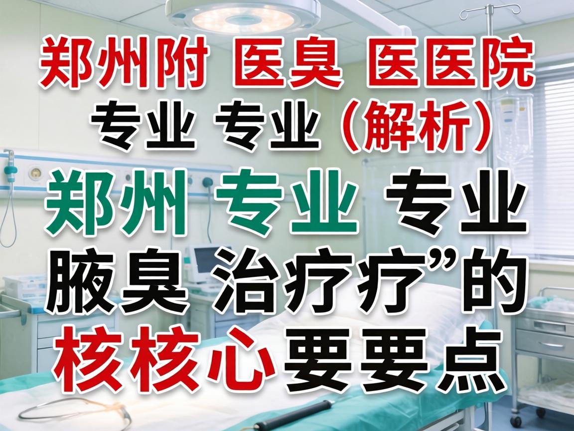 郑州附医腋臭医院专业解析，郑州专业腋臭治疗的核心要点
