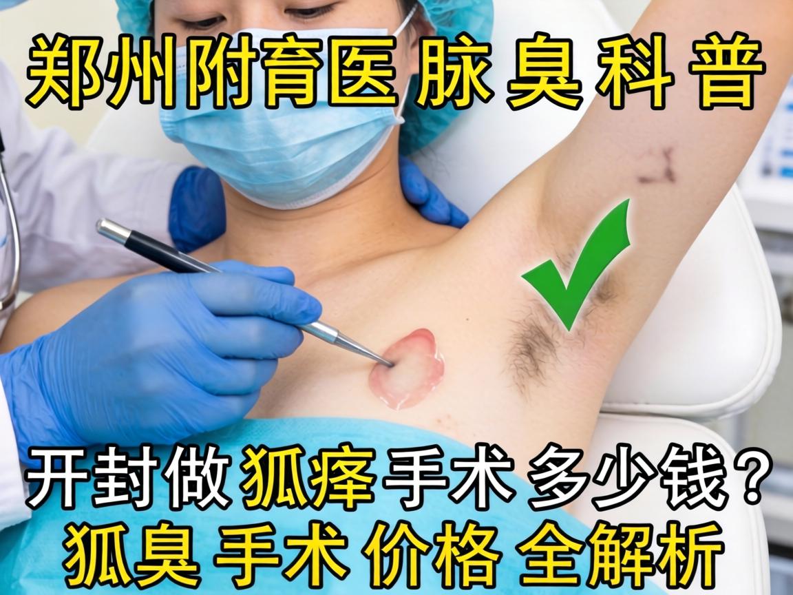 郑州附医腋臭科普，开封做狐臭手术多少钱？狐臭手术价格全解析