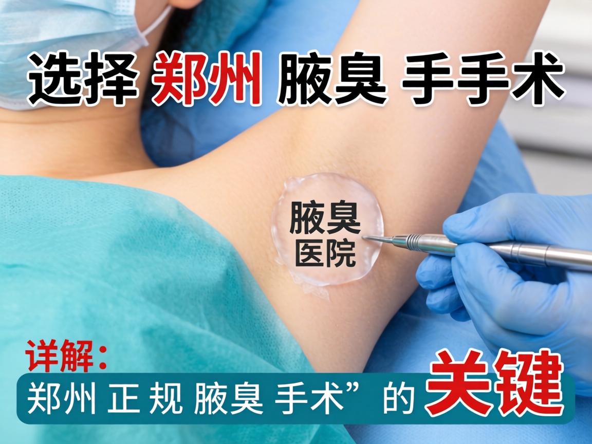 选择郑州腋臭手术医院，详解郑州正规腋臭手术的关键