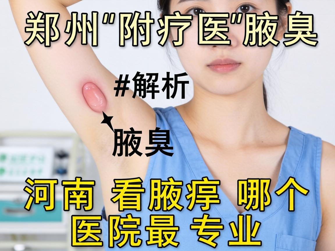郑州附医腋臭医院解析，河南看腋臭哪个医院最专业