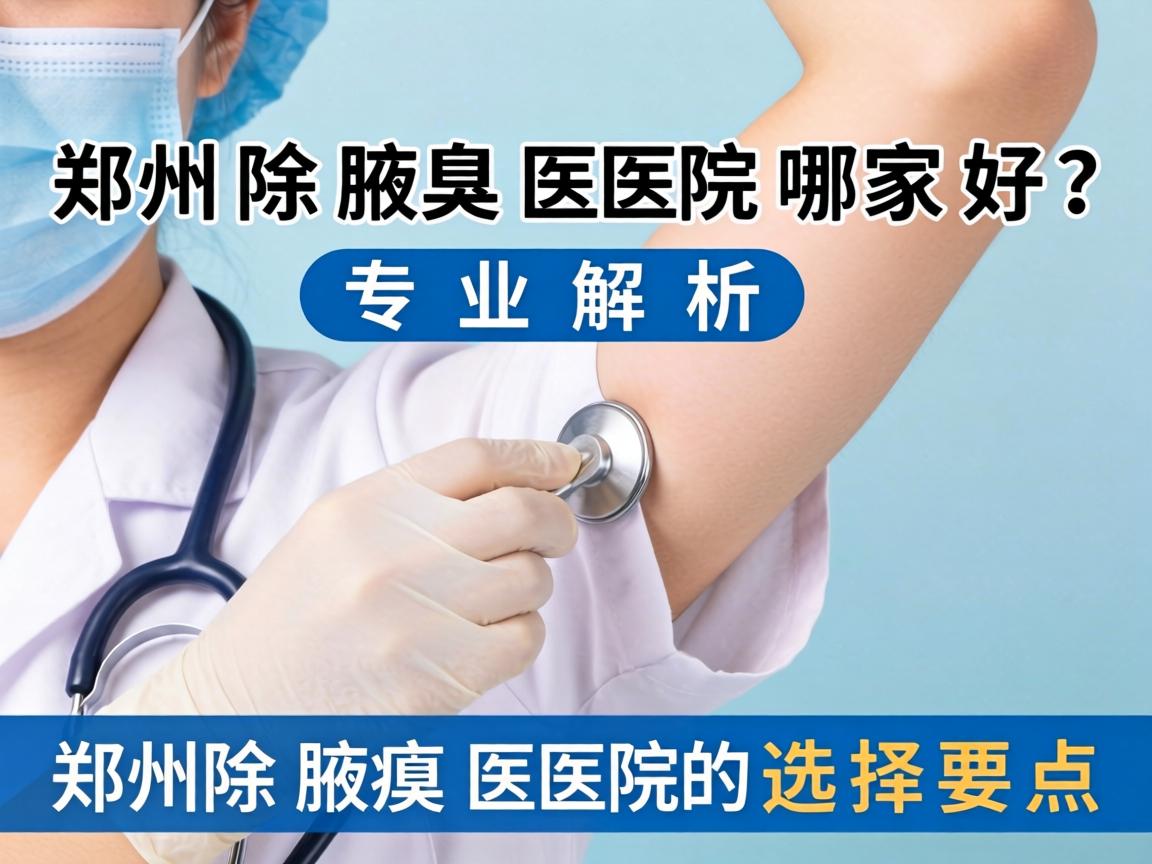 郑州除腋臭医院哪家好？专业解析郑州除腋臭医院的选择要点