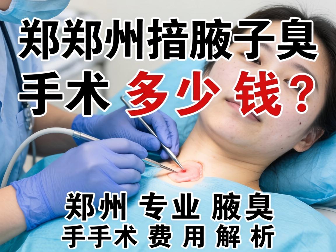 郑州腋臭手术多少钱？郑州专业腋臭手术费用解析