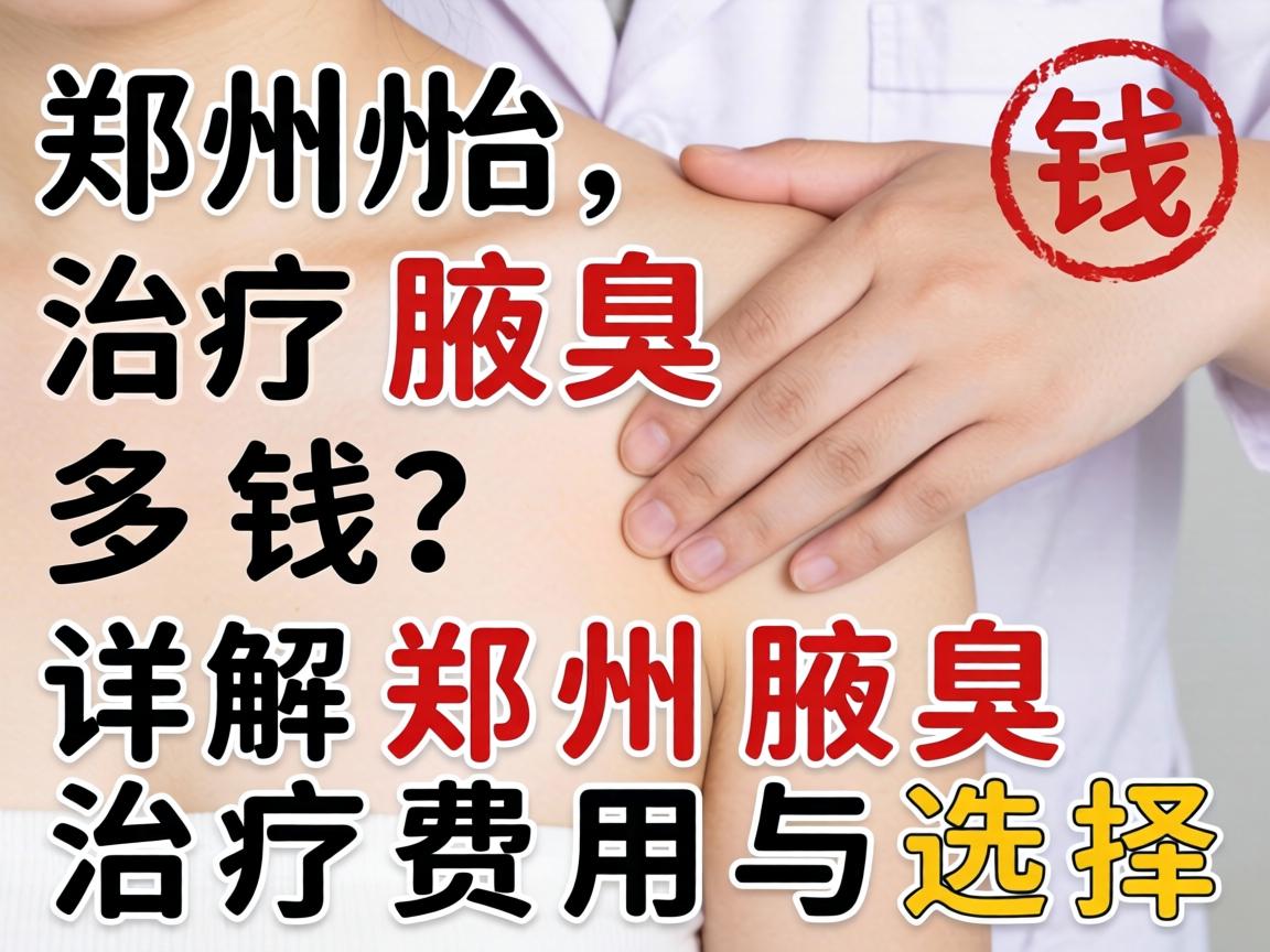郑州治疗腋臭多钱？详解郑州腋臭治疗费用与选择
