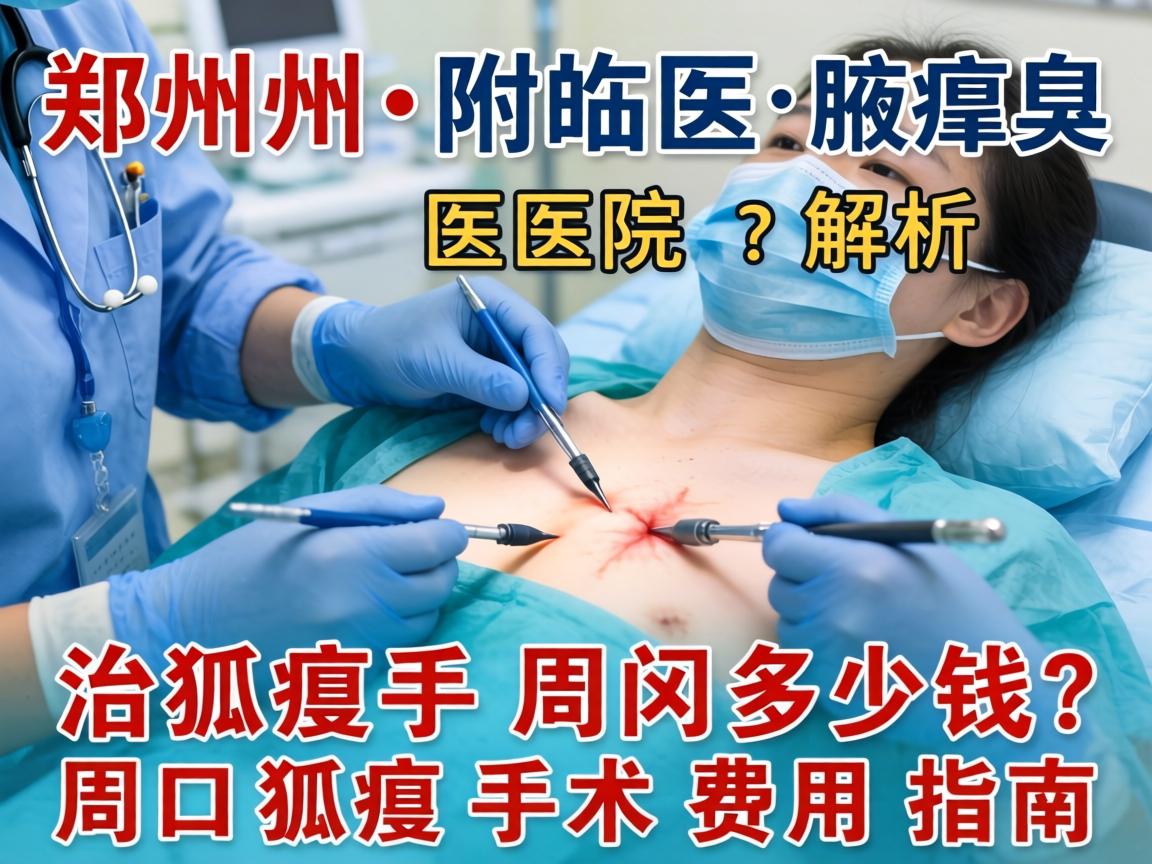 郑州附医腋臭医院解析，治狐臭手术周口多少钱？周口狐臭手术费用指南