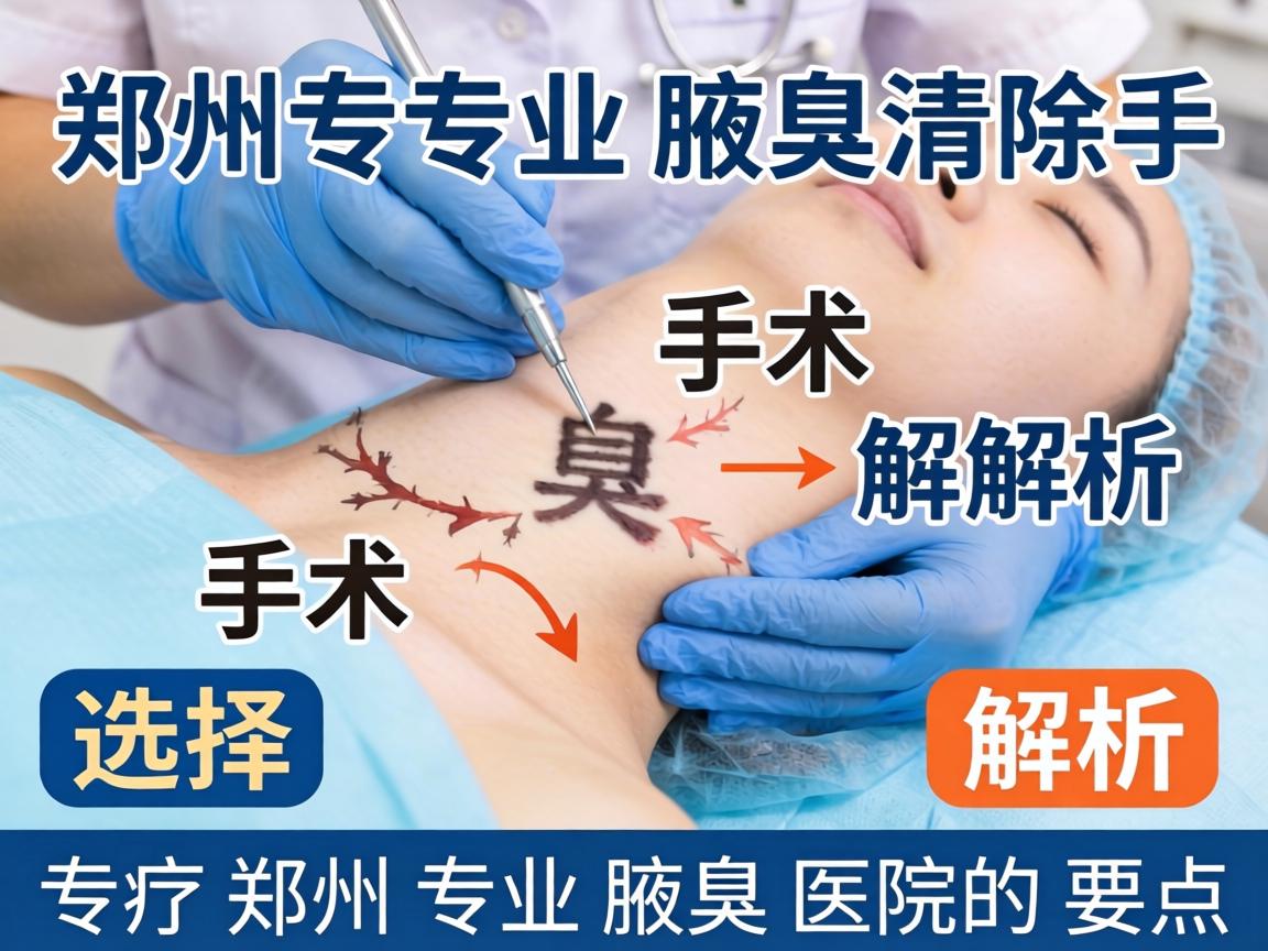 郑州专业腋臭清除手术解析，选择郑州专业腋臭医院的要点