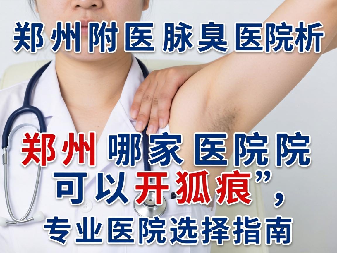 郑州附医腋臭医院解析，郑州哪家医院可以开狐臭，专业医院选择指南