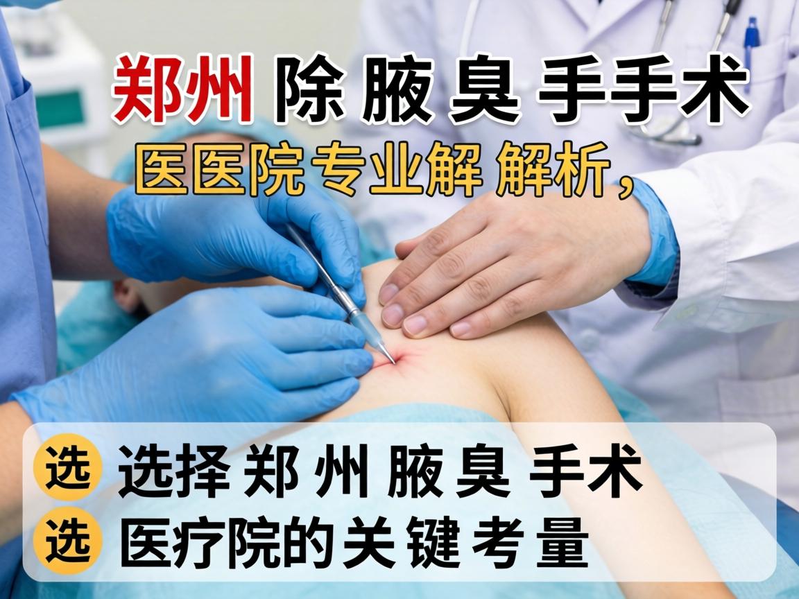 郑州除腋臭手术医院专业解析，选择郑州腋臭手术医院的关键考量