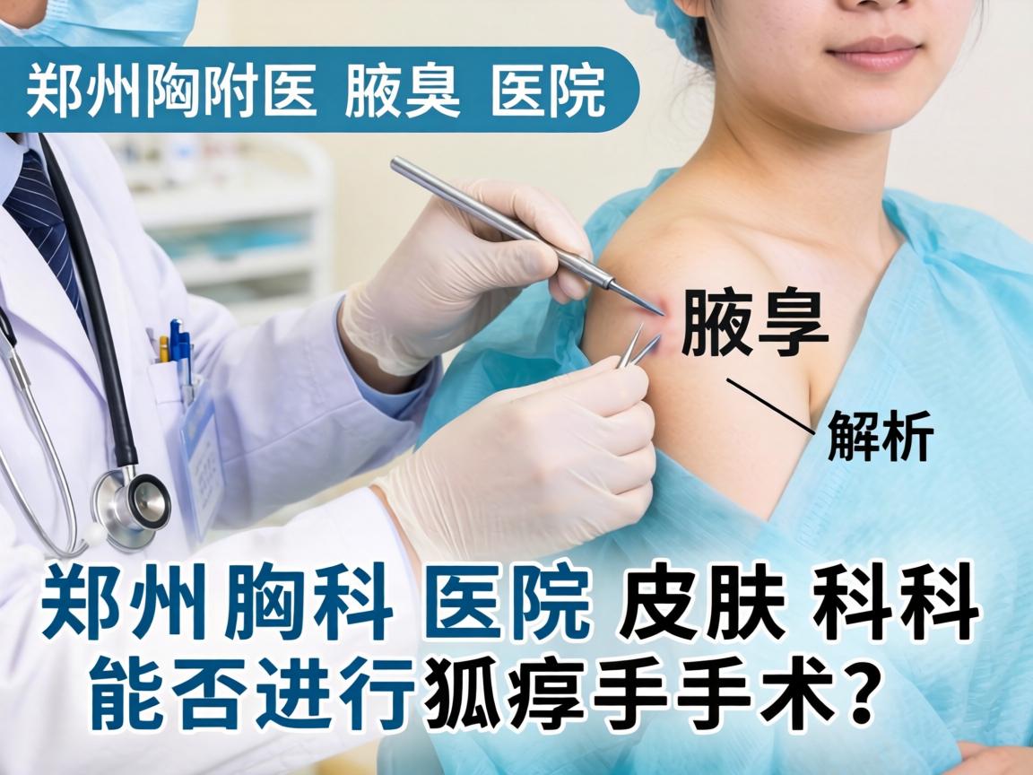 郑州附医腋臭医院解析，郑州胸科医院皮肤科能否进行狐臭手术？