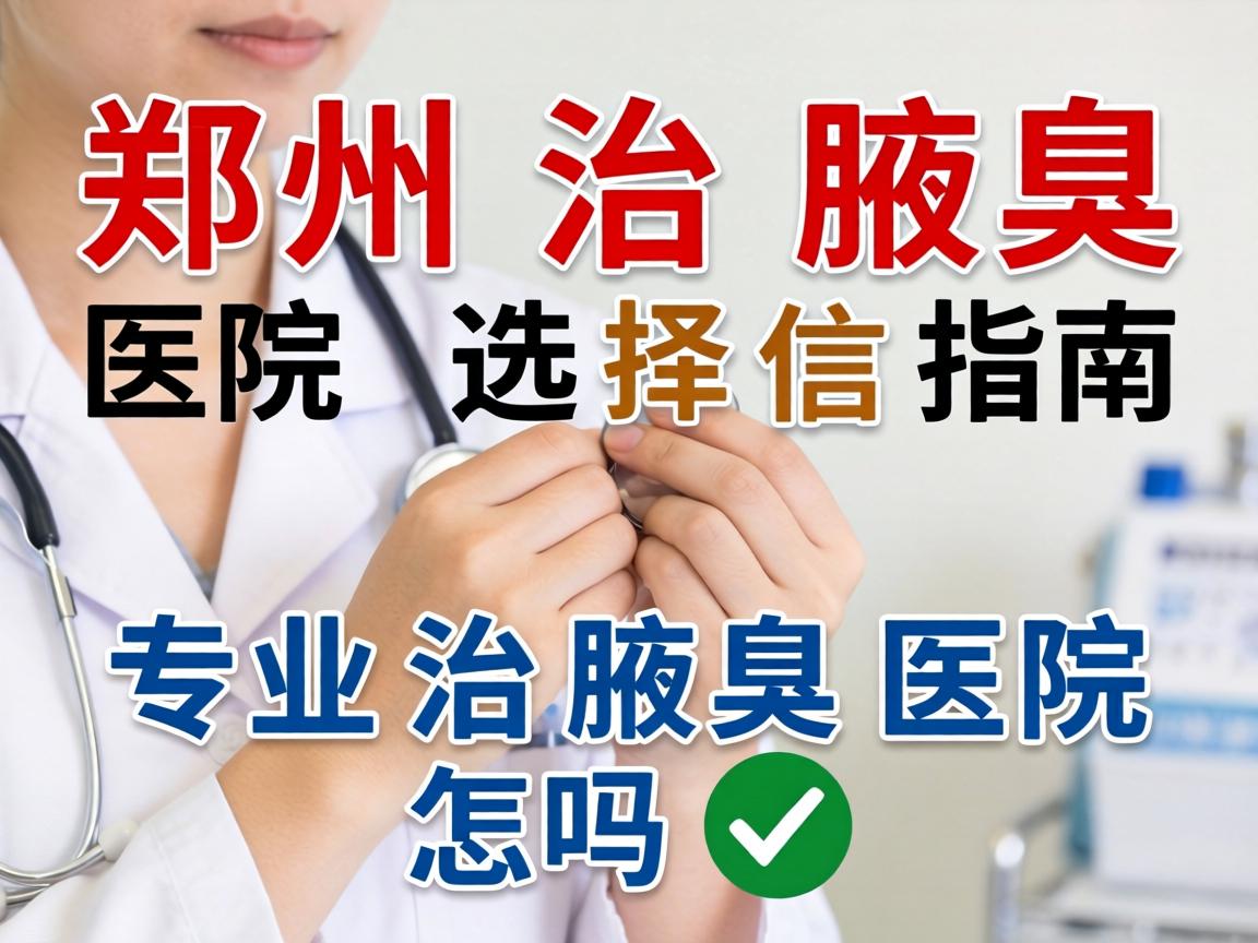 郑州治腋臭医院选择指南，专业治腋臭医院怎么选