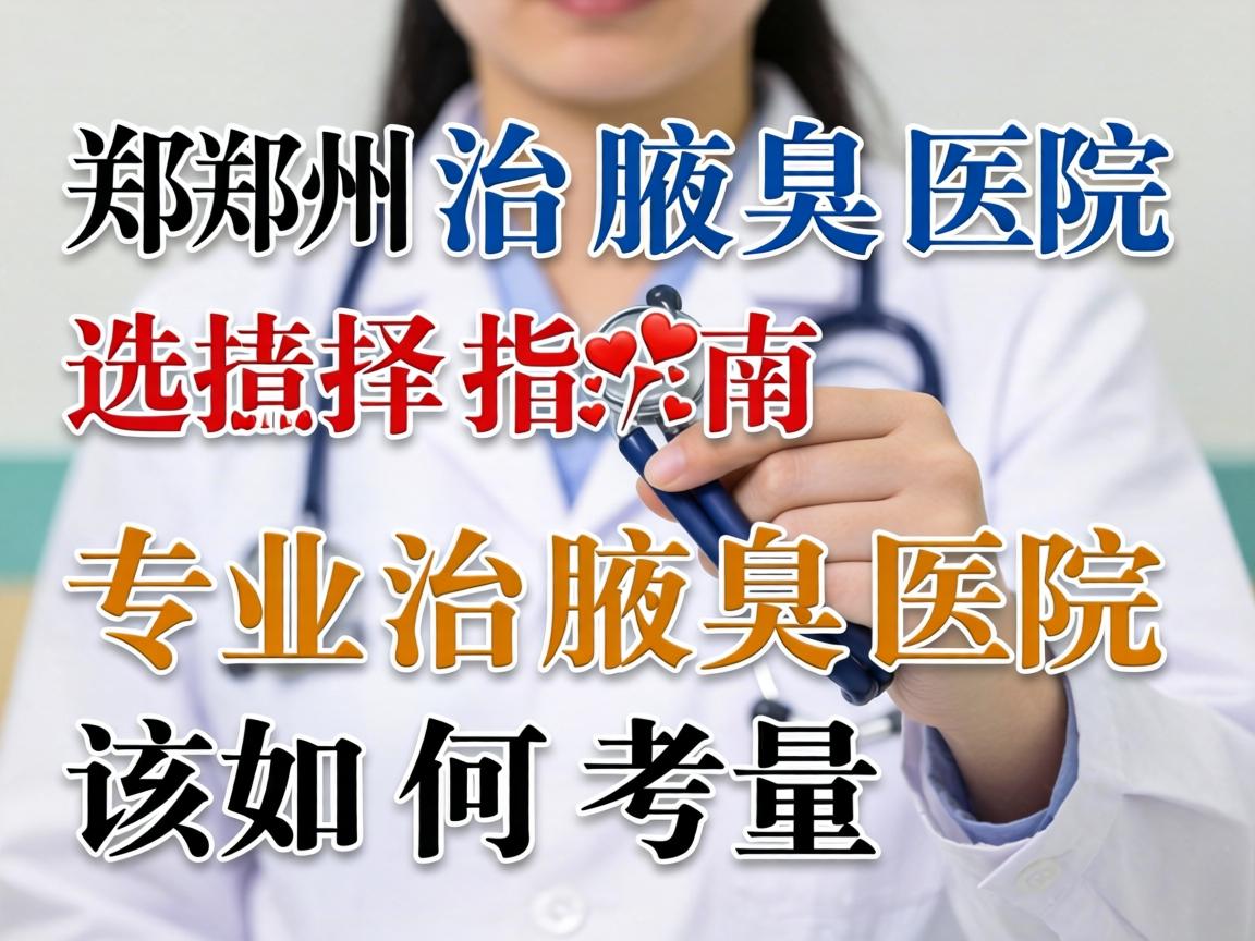 郑州治腋臭医院选择指南，专业治腋臭医院该如何考量