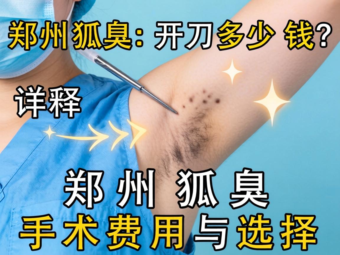 郑州狐臭开刀多少钱？详解郑州狐臭手术费用与选择