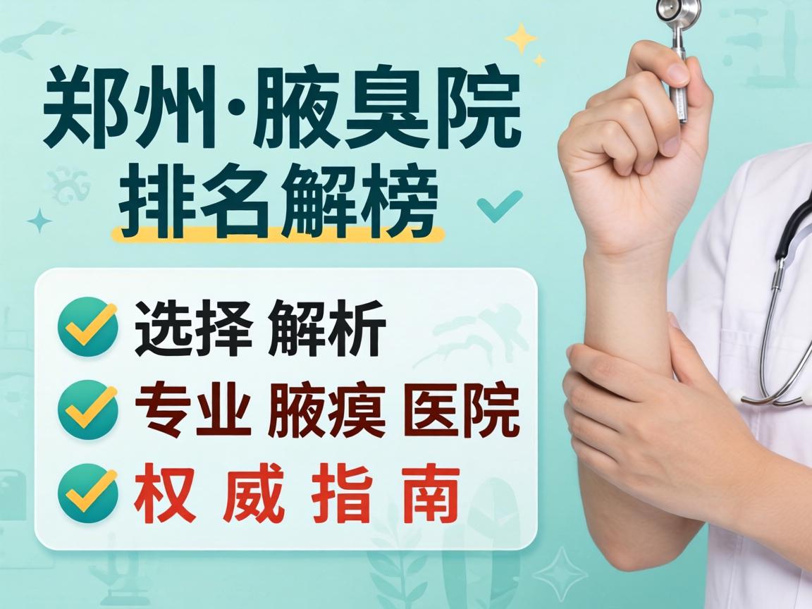 郑州腋臭医院排名榜解析，选择专业腋臭医院的权威指南